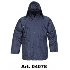 PARKA PONGE AZUL F/ABRIGO SEDA SJ1301